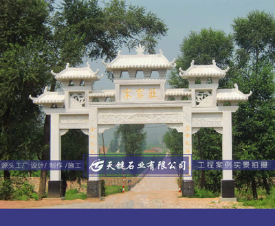 浙江汉白玉石牌坊厂家样式全览与园林绿化工程施工要点解析